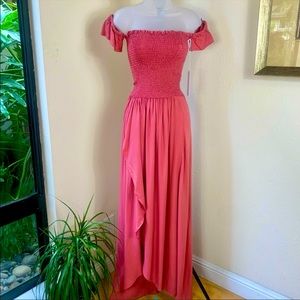 YOUNG FABULOUS & BROKE Frida maxi Dress NWT S pink